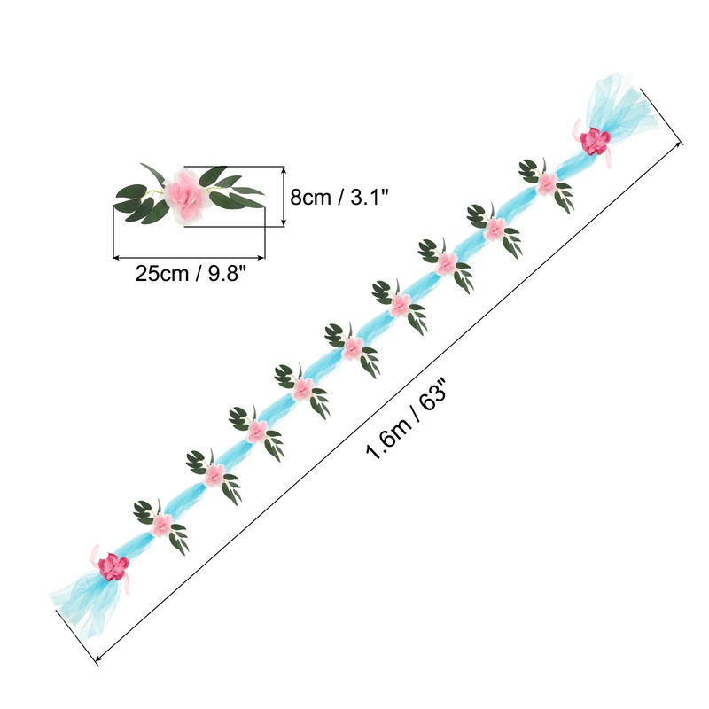 Wedding Car Flower Artificial Flowers Bouquet Set Wedding Decoration Blue, Pink gallery