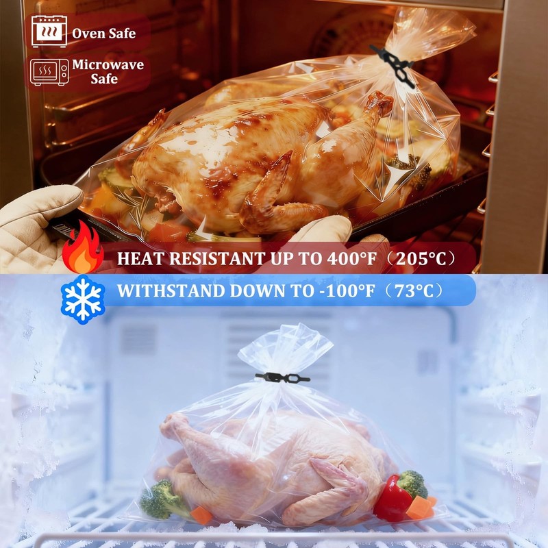 Turkey Oven Bags,Large Size 17’’ x 22’’, Oven Bags for R gallery