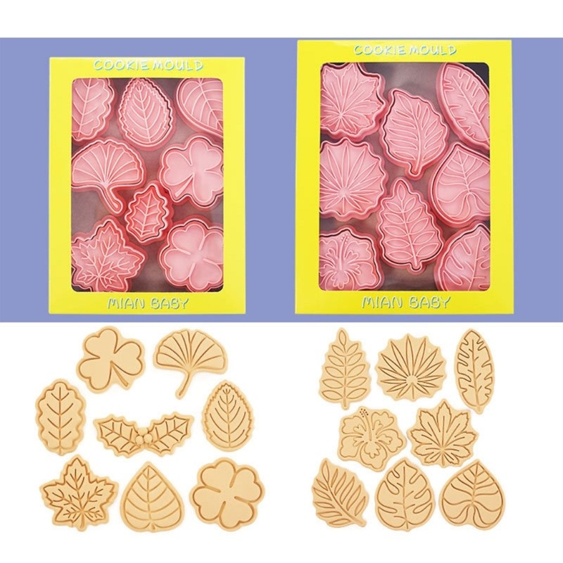 16Pieces/set Cookie Cutter-Molds Plastic DIY Leaf Shaped Cake Candy Fondant Mold gallery
