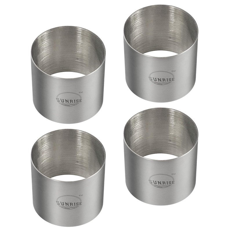 Stainless Steel Ring Mold/plating Forms Set Kitchen Supply 4 Count 2.75″ X 2″