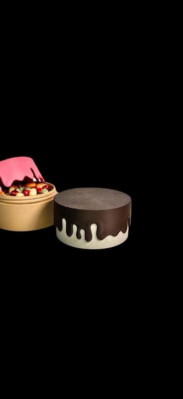 3D Printed Drip Cake Container – Custom Color Frosting Lid Snack Jewelry Box