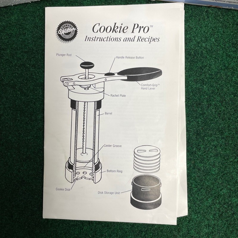 Wilton Cookie Pro 2104-4002 Stainless Steel and Aluminum Manual Press 10 Shapes gallery