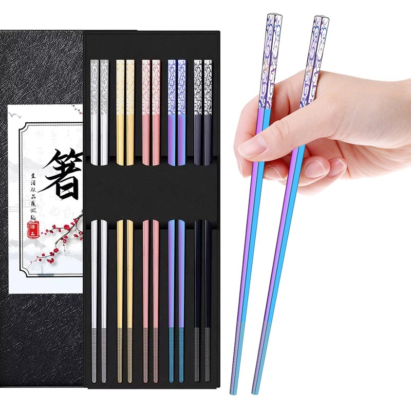 Stainless Steel Reusable Chopsticks Set