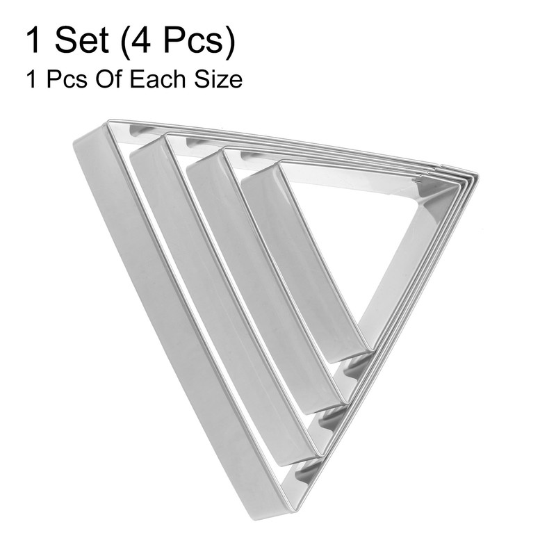 Triangle Cookie Cutter Set Assorted Sizes Stainless Steel Geometric Cutter gallery