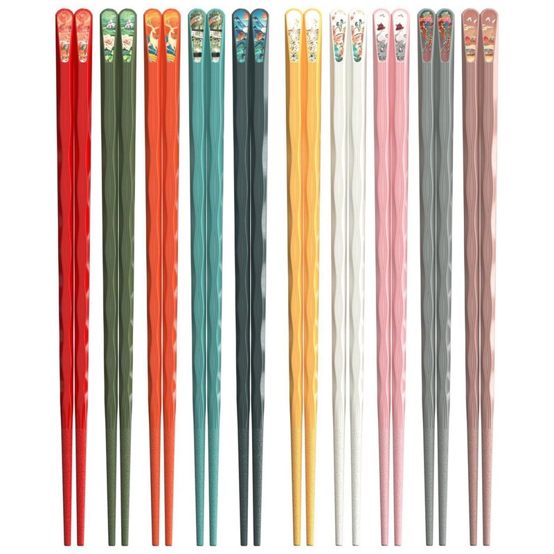 Chinese Chopsticks Reusable Non Slip Dishwasher Safe for Sushi Noodles Rice