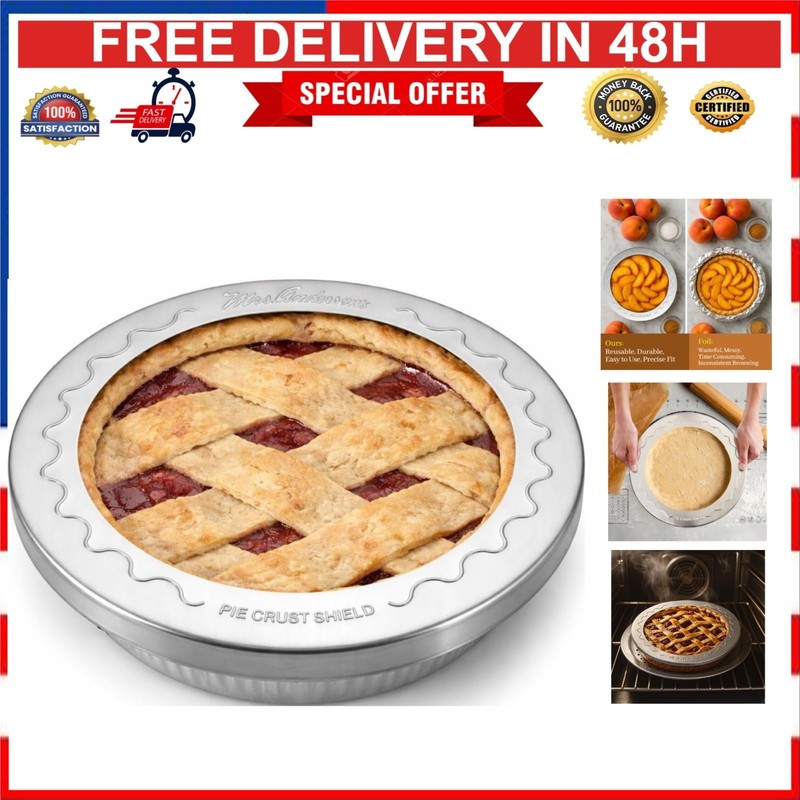 Mrs. Anderson’s Baking Pie Crust Protector Shield, 9-Inch, Aluminum