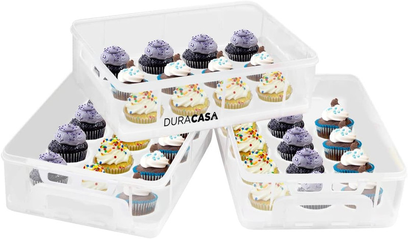 Cupcake Carrier, Cupcake Holder | Premium Upgraded Model Holds Cupcakes Steadier gallery