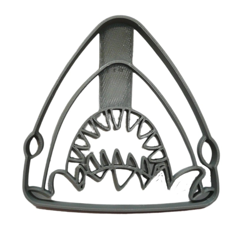 SHARK HEAD BITE DETAILED FACE TEETH COOKIE CUTTER MADE IN USA PR5064