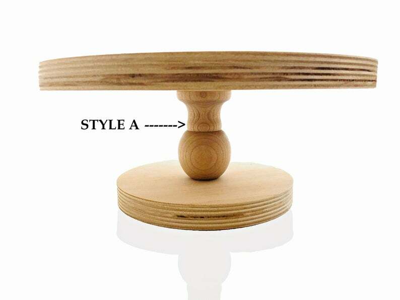 1- 6", 8", 10" Natural Wood Cake Stand Cake Stand Cupcake Stand Wedding Cake gallery