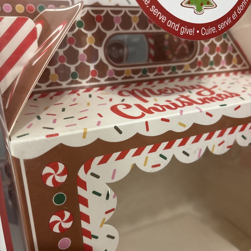 New Gold Eagle Print Gingerbread Gable Treat Boxes w/ Window 6 Pack Holiday gallery
