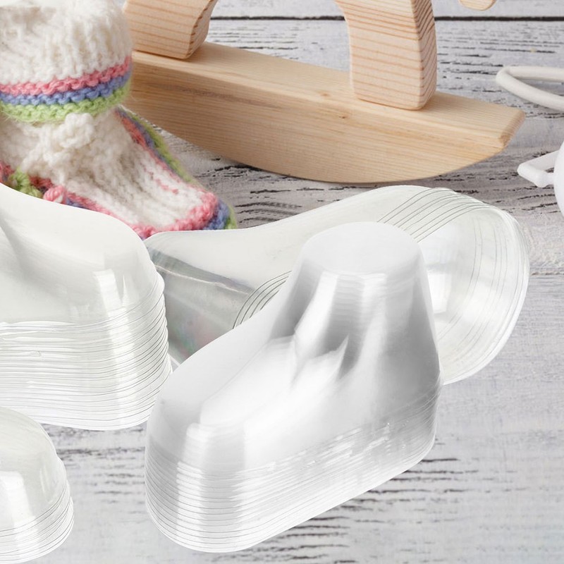 50 Pcs PVC Baby Feet Display Models Transparent for Infant Shoe Holders gallery