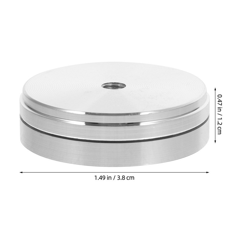 2 Pcs Swivel Dining Table Base Alloy Turntable Bearing Cake Board Aluminum for gallery