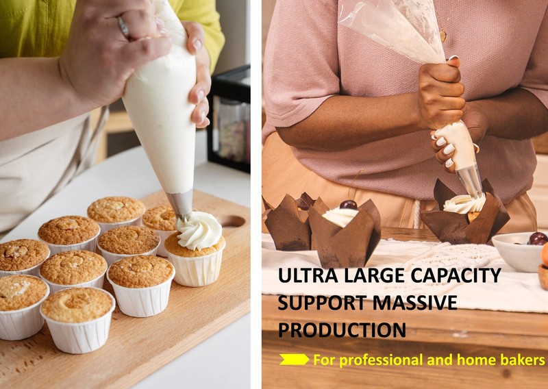 19 Inch Piping Bags,200 Pack Disposable Pastry Bags,Extra Large Thick Anti-Bu... gallery