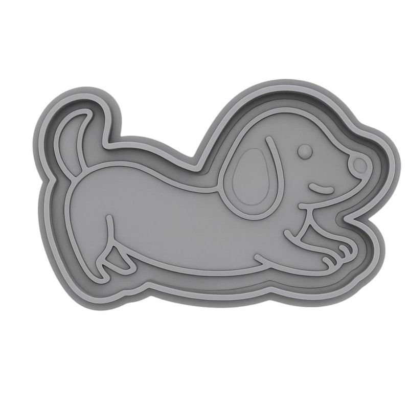 Stretching Dachshund Cookie Cutter - 4x2.2" Fun Baking Design Set gallery