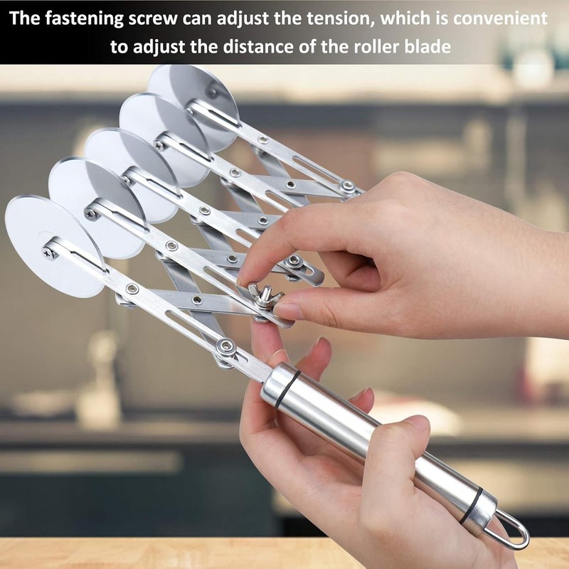 High-Quality 5 Wheel Pastry Cutter for Even Cuts - Ideal for Cookies & Pizza gallery