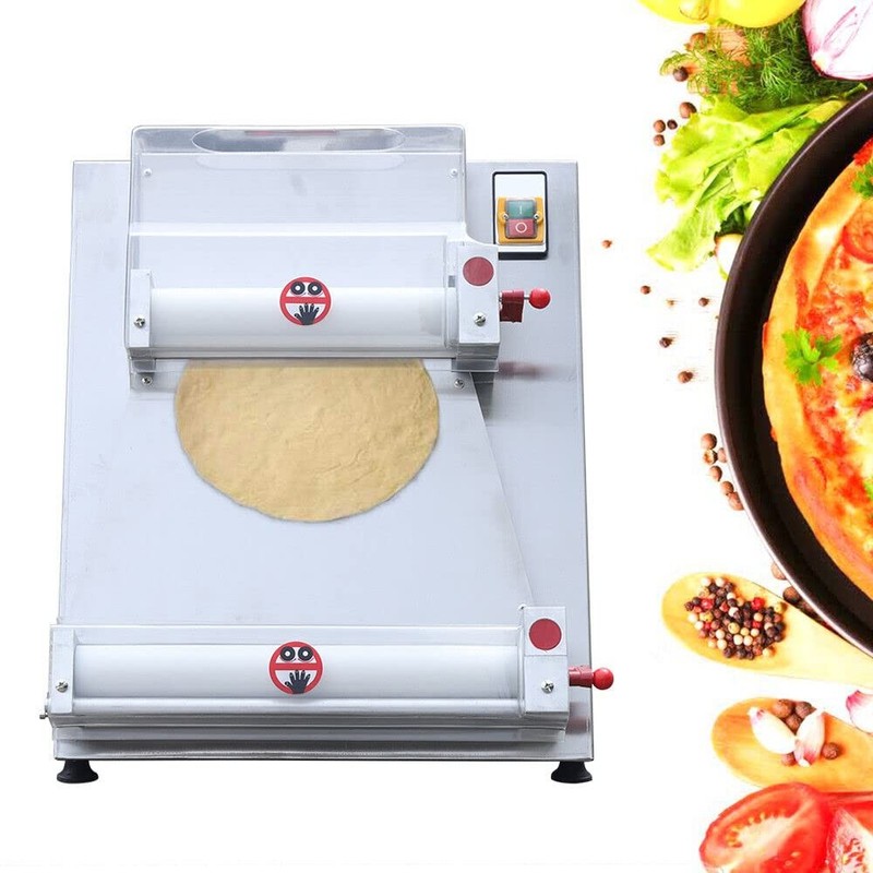 Auto Pizza Dough Roller Sheeter Machine 15 Inch 110V 240-300Pcs/Hr Pasta Maker