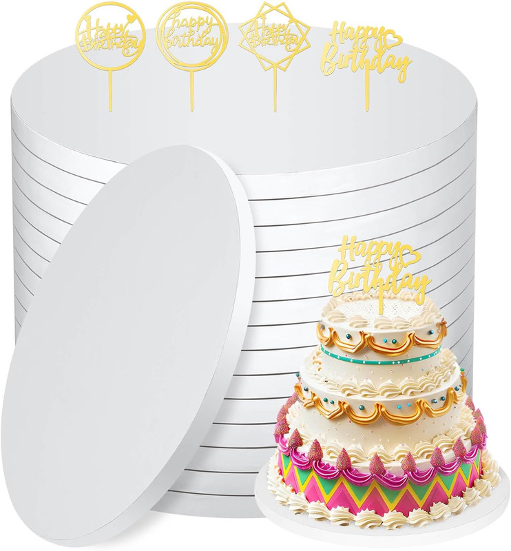 14 PCS 12 Inch Cake Drum,1/2" Thick Cake Boards 12 Inch Round, White Cake Drums gallery