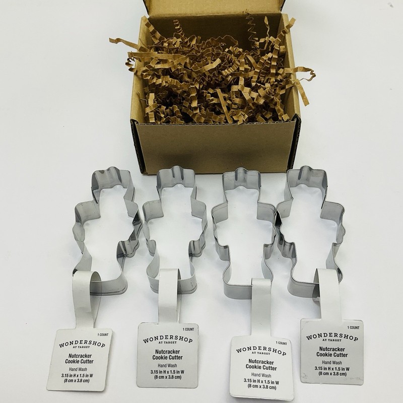 NWT 4pc Wondershop Nutcracker Cookie Cutters Set In Gift Box Christmas Baking