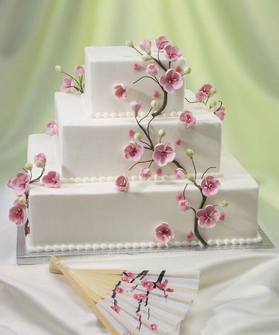 4 Sets of Cherry Blossom Branch Sprays Gum Paste Gumpaste flowers Fondant Sugar gallery