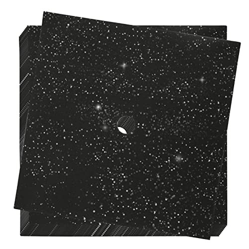 10 Pieces Graduation Cap Decorations Graduation Cap Topper Glitter Blank Black gallery