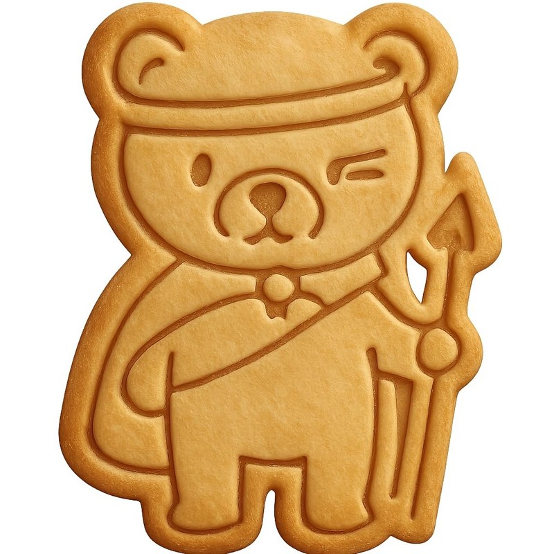 Brave Bear Warrior Cookie Cutter - 4x2.7" Party Fun Baking Design gallery