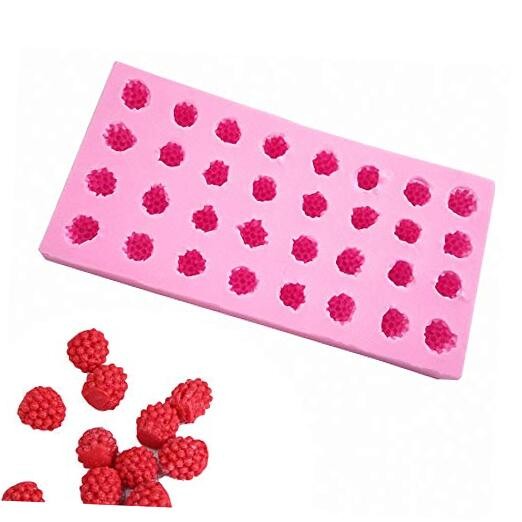 Fewo 32-Cavity 3D Raspberry Silicone Mold for Fondant Chocolate Candy Gum gallery