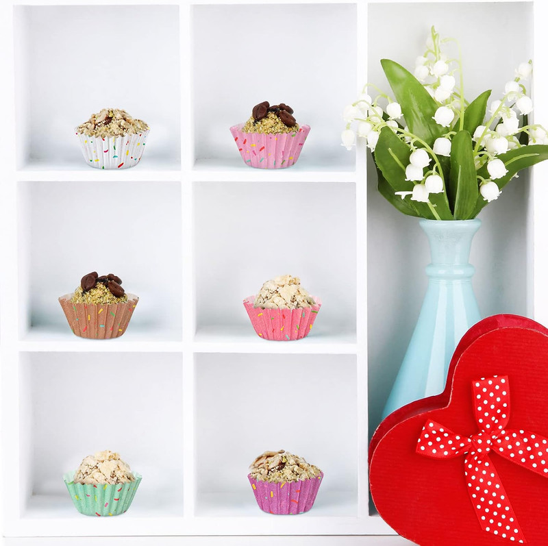 Funtery 600 Count Icing Design Mini Cupcake Liner Baking Cups Paper Small Candy gallery