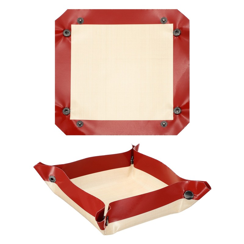 Silicone Baking Mats, 8.3x 8.3Inch Reusable Silicone Baking Mat Sheet, Red