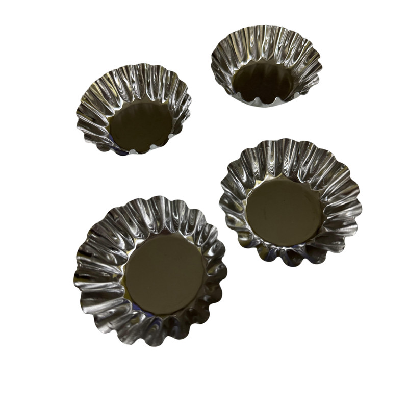 4 PCS Cake Aluminum Lined Cupcake Egg Tart Cookie Flower Mold Mould Tool Hot US gallery