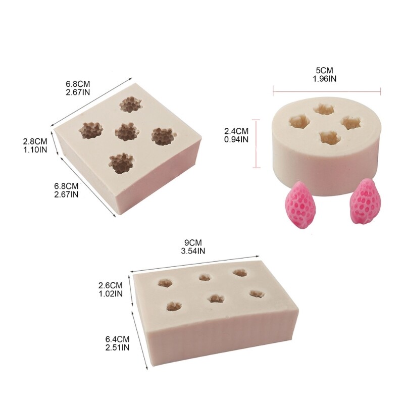Raspberry Mulberry Silicone Flexible Grade Clay Resin Ceramics Candy gallery