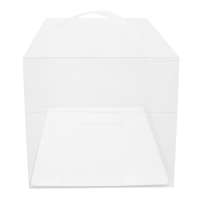 50 Count Clear Cake Boxes Set - Square Design with Sturdy Handle gallery