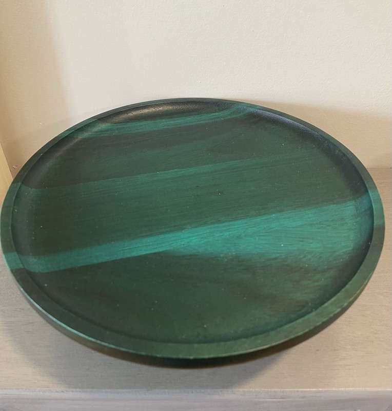 Bryson Emerald Acacia Green Wood Cake desserts Stand Display Party 12”D gallery