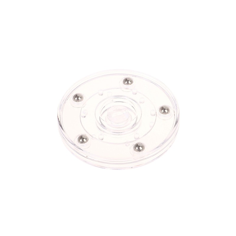 Turntable Transparent Acrylic 360 Rotating Display Stand Round Jewelry Plates gallery