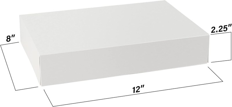 MT Products White Cookie Boxes 12" x 8" x 2.25" - Bakery Boxes - Pack of 200 gallery
