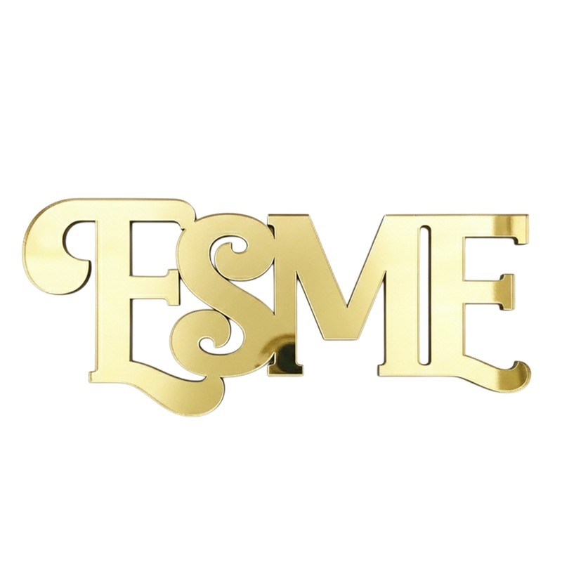 Elegant Name & Word Acrylic Cake Charm 3mm Thick Custom Party Topper gallery