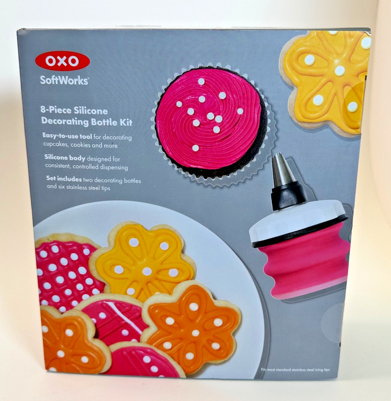OXO SoftWorks 8 Piece Silicone Decorating Bottle Kit with Nozzles gallery