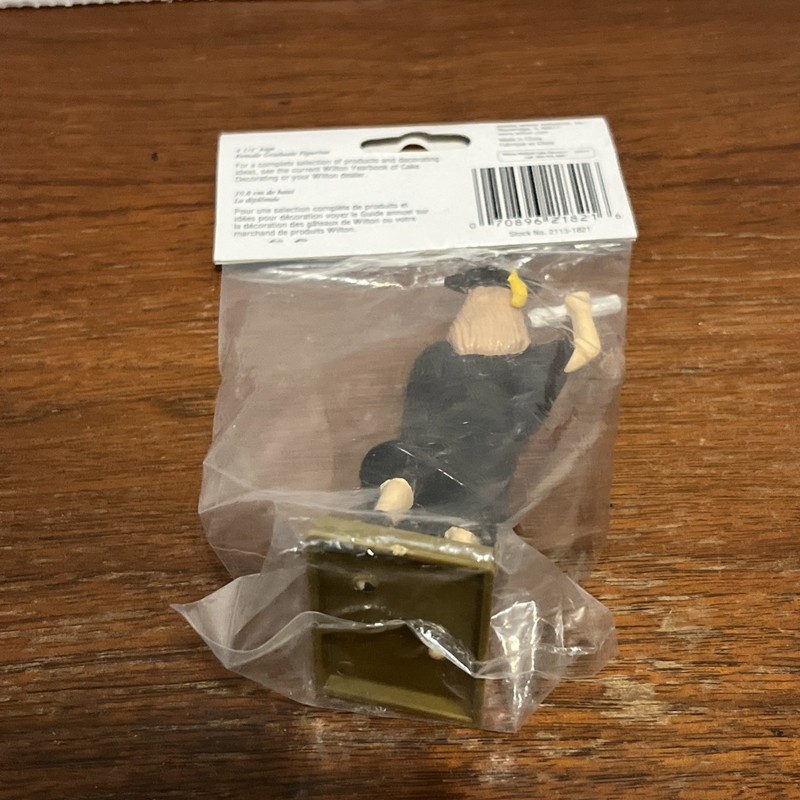 Vintage 2002 - Wilton Female Graduate - graduation cake decoration Blonde NOS gallery
