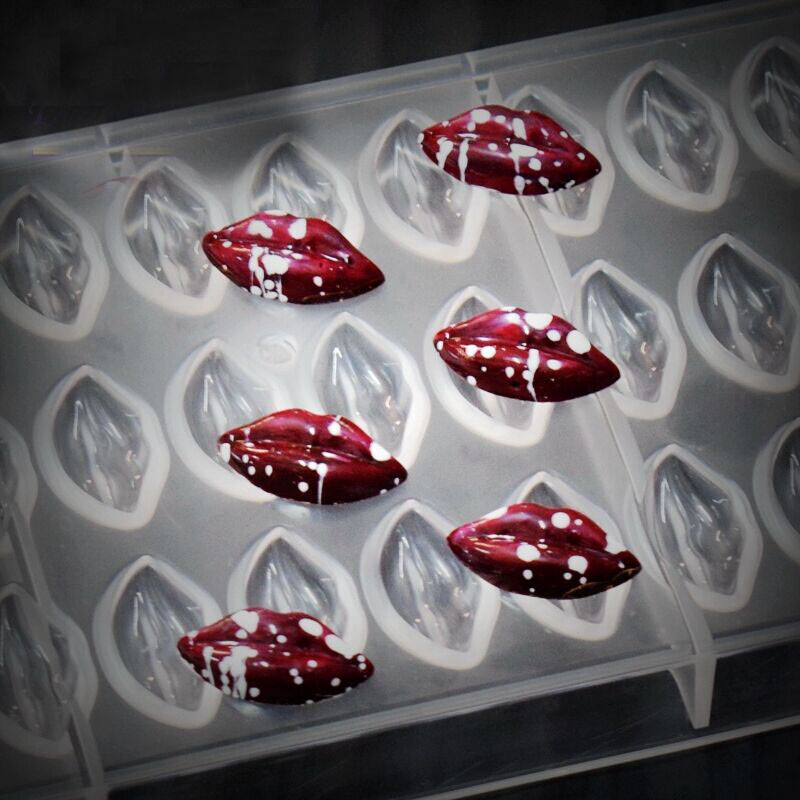 3.2 cm Little Lip Mouth PC Mould Polycarbonate Chocolate Candy Mould Jelly Mold