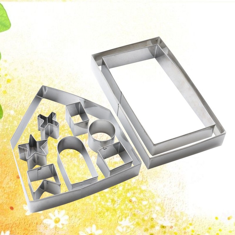 10Pcs Reusable Christmas Cookie Molds Stainless Steel Non Stick Baking Tools gallery