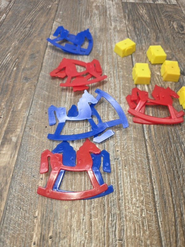 6 Rocking Horse Cake Toppers or Party Favors 1970s Wilton Snap Together gallery