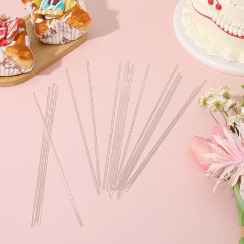 100 Pcs 12 Inch Clear Acrylic Rod 2 mm Clear-Acrylic Dowel Rods Cake Topper gallery