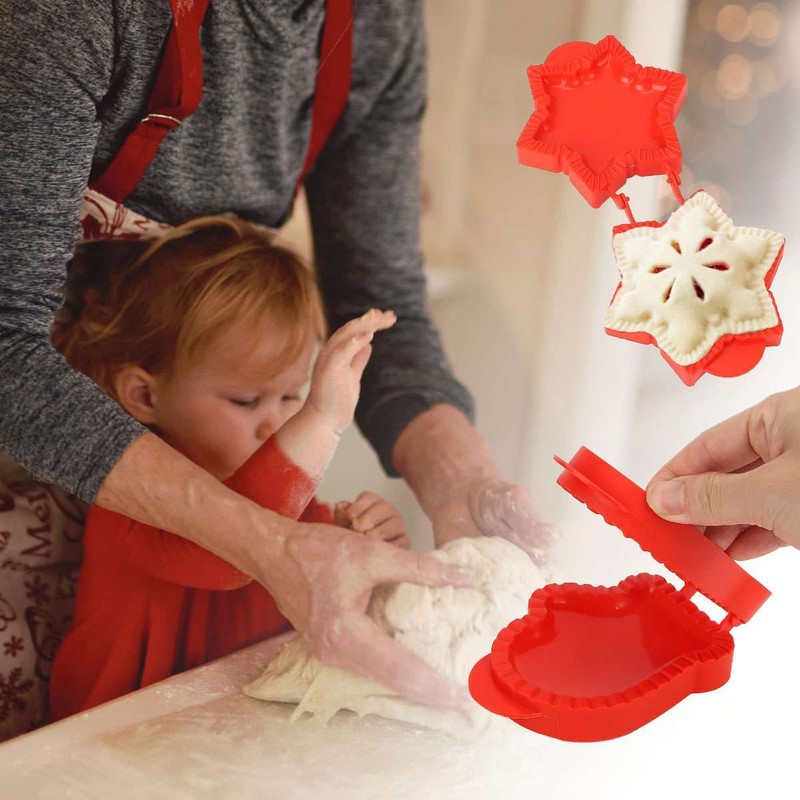 3PCS Christmas Plastic Pie Maker Pocket Pie Mold Pie-Crust Mold Dough Press Tool gallery