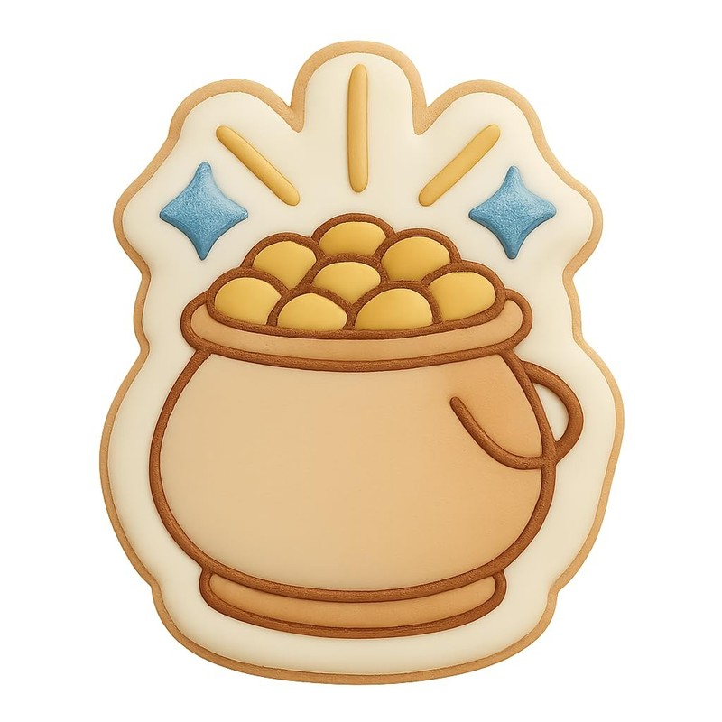 Treasure Bursting Pot of Gold Cookie Cutter & Stamp - 4x3.2 Fun Kitchen Baking gallery