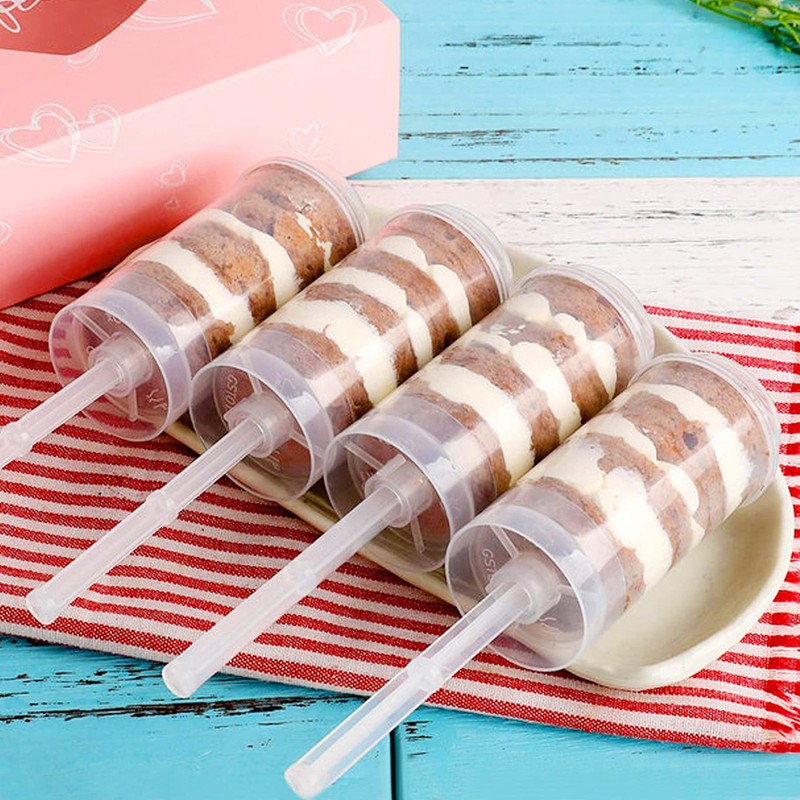 Push Pop Containers Set 24 Pack Clear Cake Bins with Lids New Kit gallery