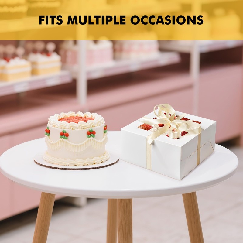 24Pcs Cake Boxes with Window 10X10X5 Inches White Bakery Boxes Cookie Dessert gallery