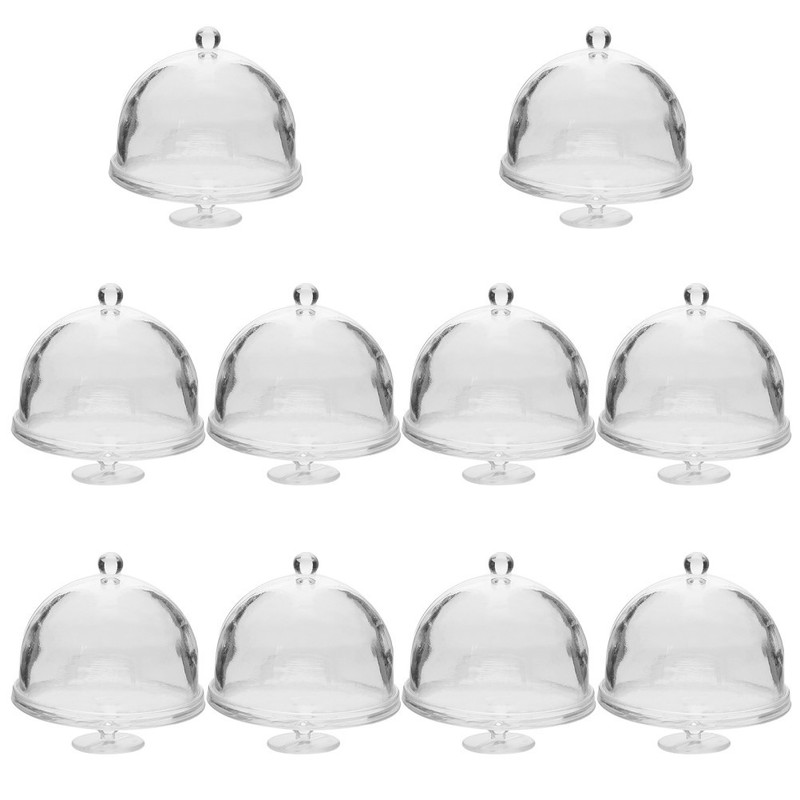 10 Pcs Dessert Display Holder Footed Cake Stand Cover Cupcake Display Dome gallery