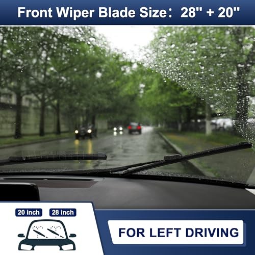 2pcs 28"+20" Silicone Front Windshield Wiper Blade for Toyota Sienna 2004 gallery