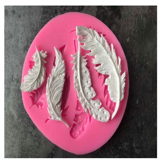 bj STAMPO PIUME SILICONE DECORAZIONI TORTE CIOCCOLATO DOLCI BISCOTTI CARAMELLE gallery