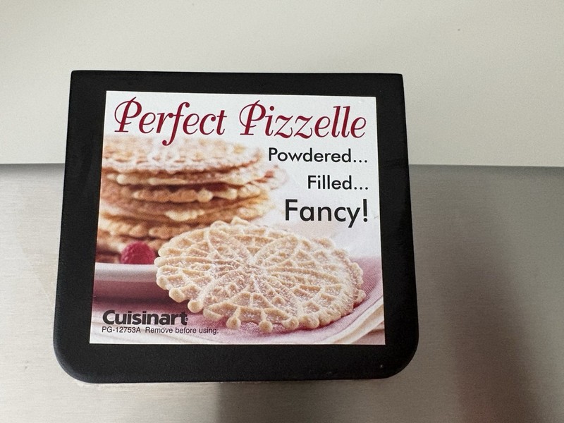 Cuisinart Pizzelle Press WM-PZ2C Non Stick Italian Cookie Maker Tested Clean gallery