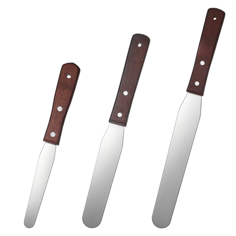 JJUNW 3 Pcs Straight Cake Icing Spatula Set, Stainless Steel Spatula Cake Cre…